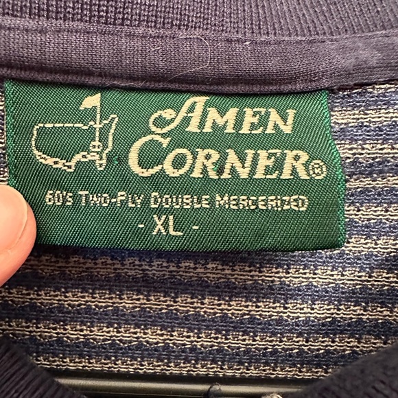 Masters Collection Amen Corner Golf Polo Men's Size XL Short Sleeves Navy Blue - Picture 4 of 9